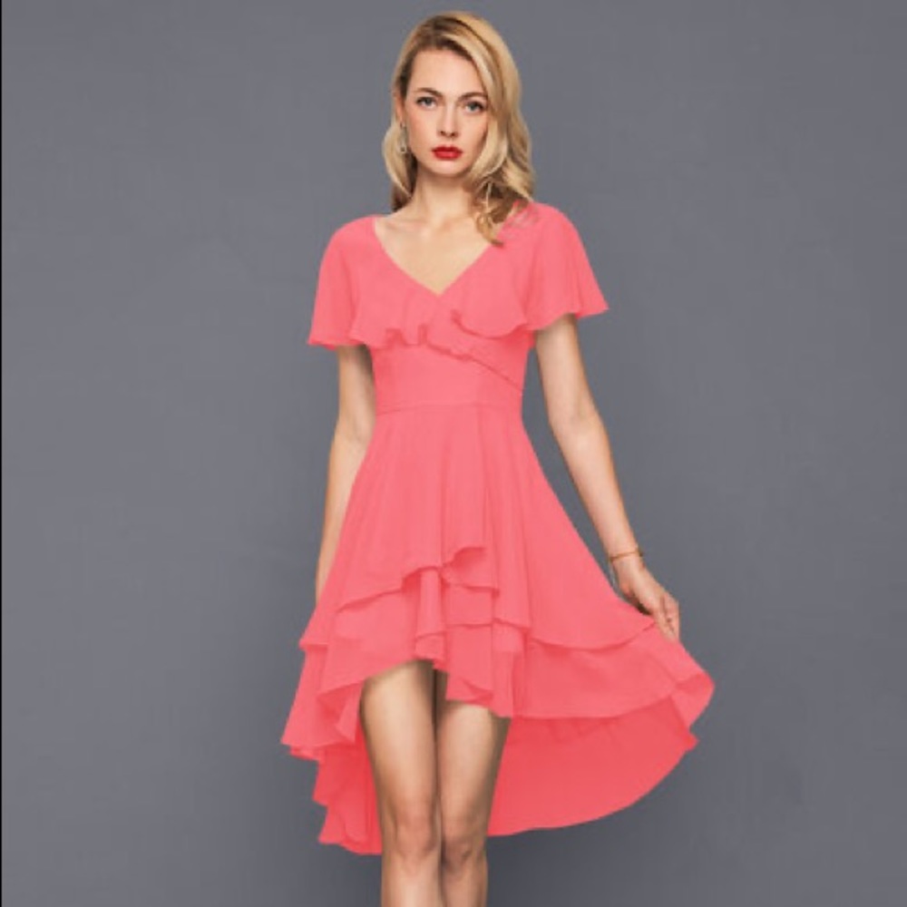 Brand new high/low cocktail dress from JJ’s House.